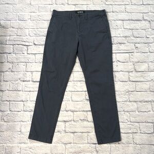 Express Athletic Fit Plain Front Blue Pants with Stretch Men’s Size 31 X 30